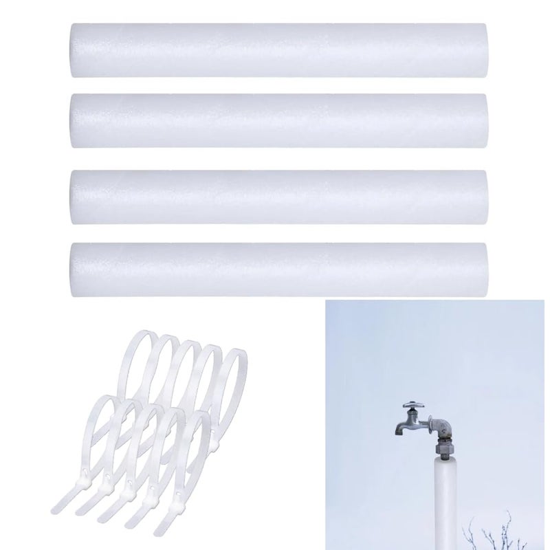 Laoha 4-Pack Foam Pipe Covers, 15.74 Inch, Pipe Insulation Foam Tubes for Cold Water Pipes - Ideal Cover for Outdoor Pipes, Door Handles, and Stair Railings in Cold Weather - Image 1