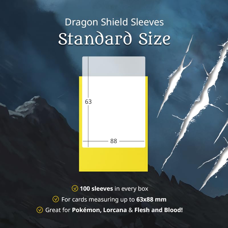 Dragon Shield | Standard Size Card Matte Sleeves | 100 CT - Non Glare Smooth & Tough Premium TCG Sleeves | Compatible with Pokemon, Flesh & Blood, One Piece & Magic the Gathering | Blood Red - Image 5