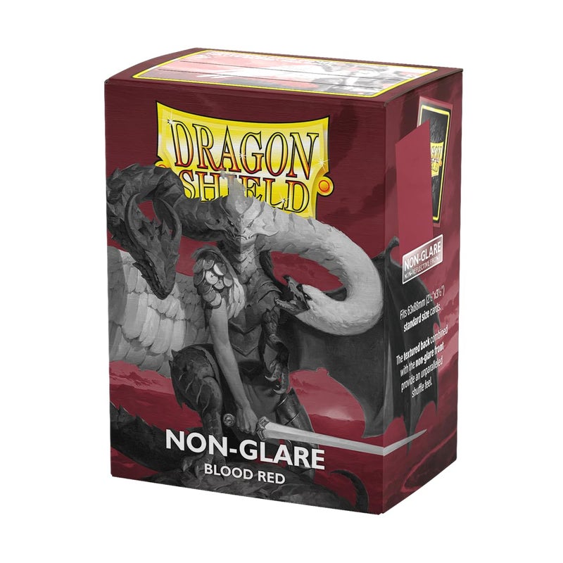 Dragon Shield | Standard Size Card Matte Sleeves | 100 CT - Non Glare Smooth & Tough Premium TCG Sleeves | Compatible with Pokemon, Flesh & Blood, One Piece & Magic the Gathering | Blood Red - Image 1