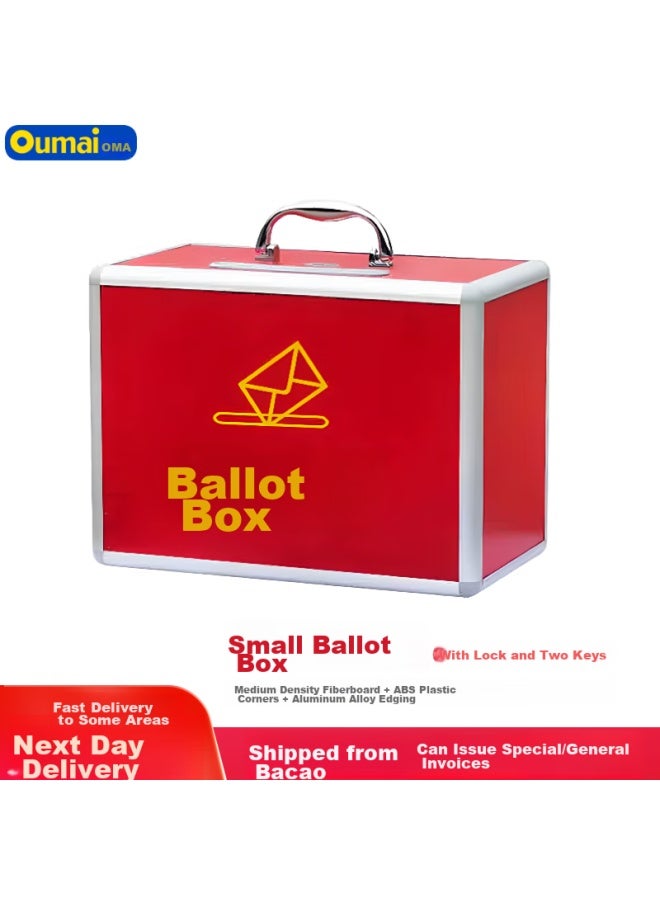 Oumai (Oumai) Voting Box, Aluminum Alloy Detachable Large, Medium, And Small Voting Box, Ballot Box, Election Box, Ball Collection Box, Red Small Size - Image 1