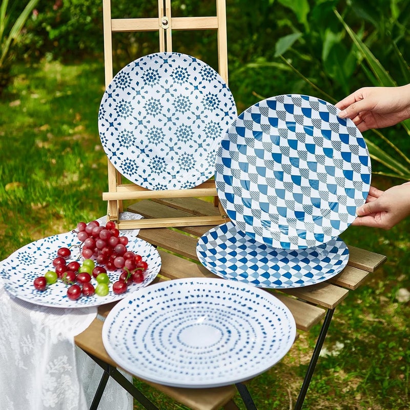 Zayton Zayton Melamine Dinner Plate 11 Inch Plastic Bread Outdoor Butter Plates Set Lightweight Shatter Proof Chip Resistant Camper RV Breakresistant for Everyday Use  - Image 4