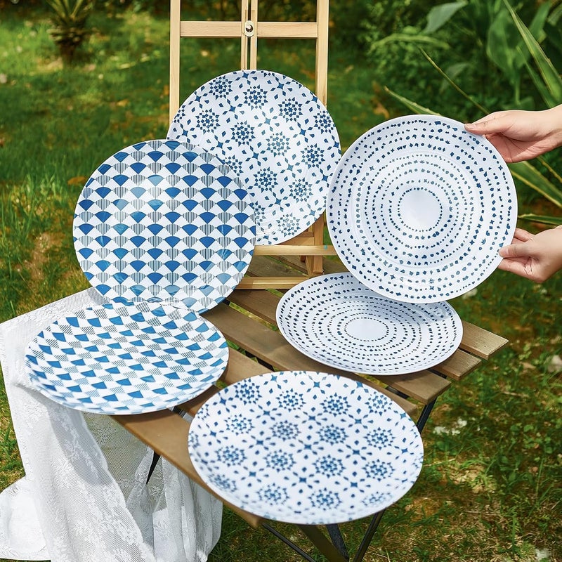 Zayton Zayton Melamine Dinner Plate 11 Inch Plastic Bread Outdoor Butter Plates Set Lightweight Shatter Proof Chip Resistant Camper RV Breakresistant for Everyday Use  - Image 3