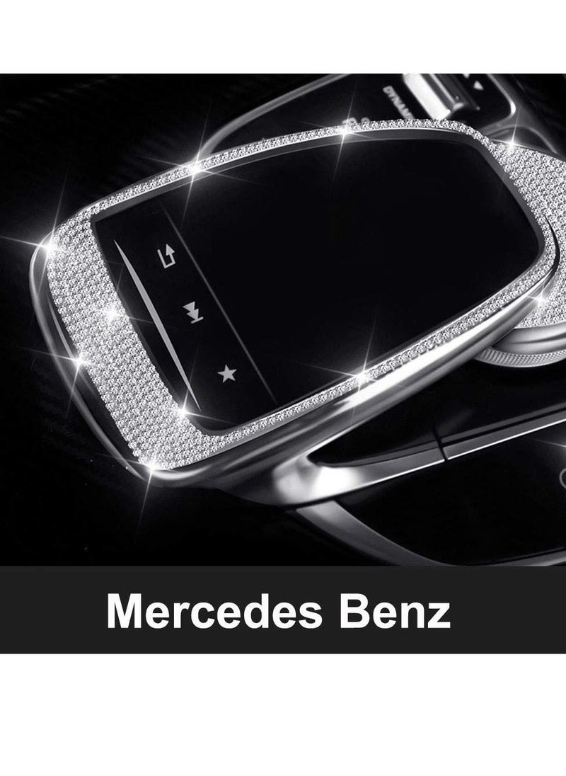 Y&D Center Control Multimedia Button Bling Crystal Emblem Cover for Mercedes Benz C Class C300 E E300, Shiny Interior Decoration Accessories Sticker  - Image 3