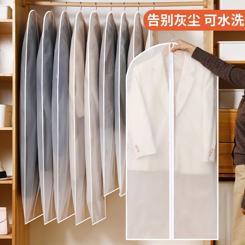 Clothing Dust Cover, Hanging Transparent Coat And Suit Dustproof Storage Bag, Protective Cover, Dustproof Bag, Thickened For Clothing - Image 3