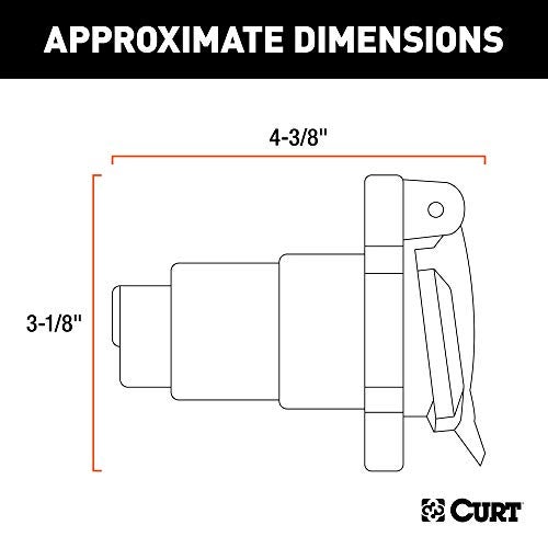 CURT 58155 Heavy-Duty Vehicle-Side 7-Pin RV Blade Trailer Wiring Harness Connector - Image 2