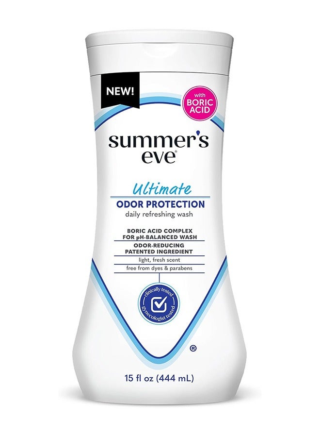 Summer's Eve Ultimate Odor Control Feminine Body Wash with Boric Acid Removes 444mL - Image 1