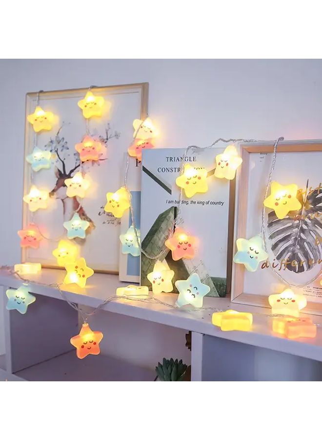 White Star String Lights 4.9Ft 10 LED Room Decor Cute Star Lights - Image 5