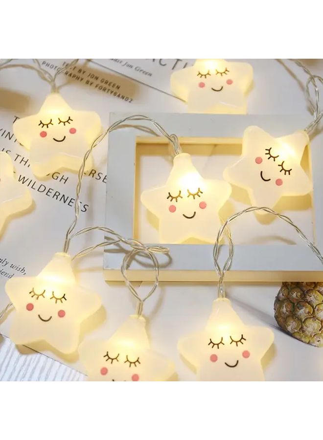 White Star String Lights 4.9Ft 10 LED Room Decor Cute Star Lights - Image 4