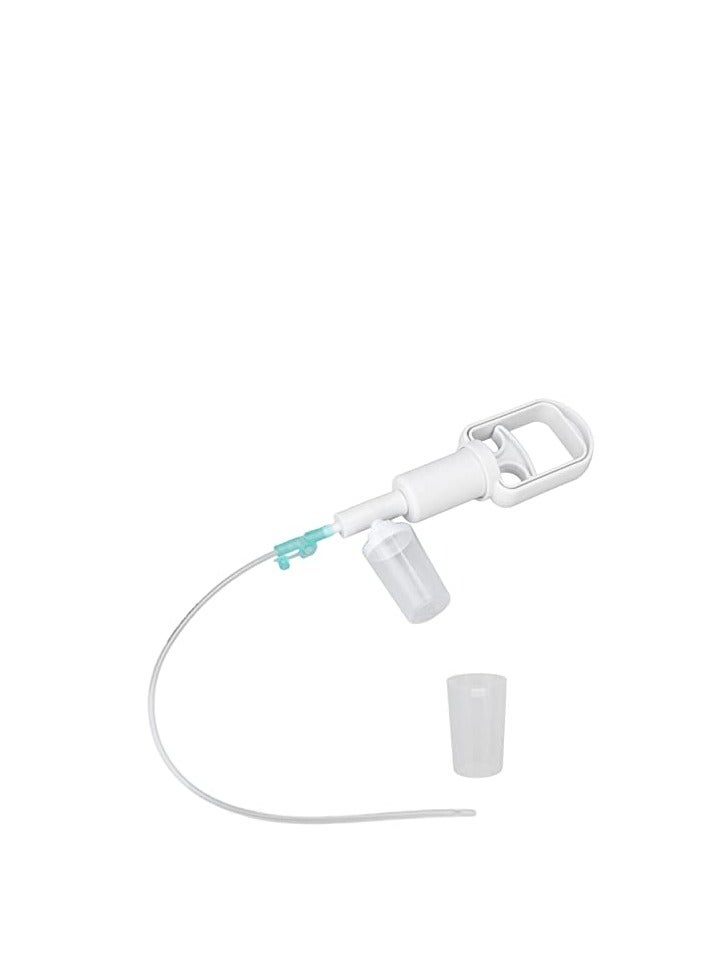 KASTWAVE Mucus Suction Pump, Handheld Transparent Sputum Suction Pump Portable Manual Suction Pump with Disposable Tube, Professional Slurry Suction Pump for Home Care  - Image 1