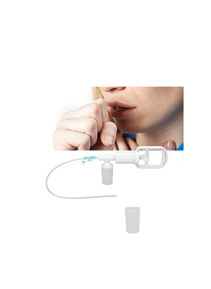 KASTWAVE Mucus Suction Pump, Handheld Transparent Sputum Suction Pump Portable Manual Suction Pump with Disposable Tube, Professional Slurry Suction Pump for Home Care  - Image 4