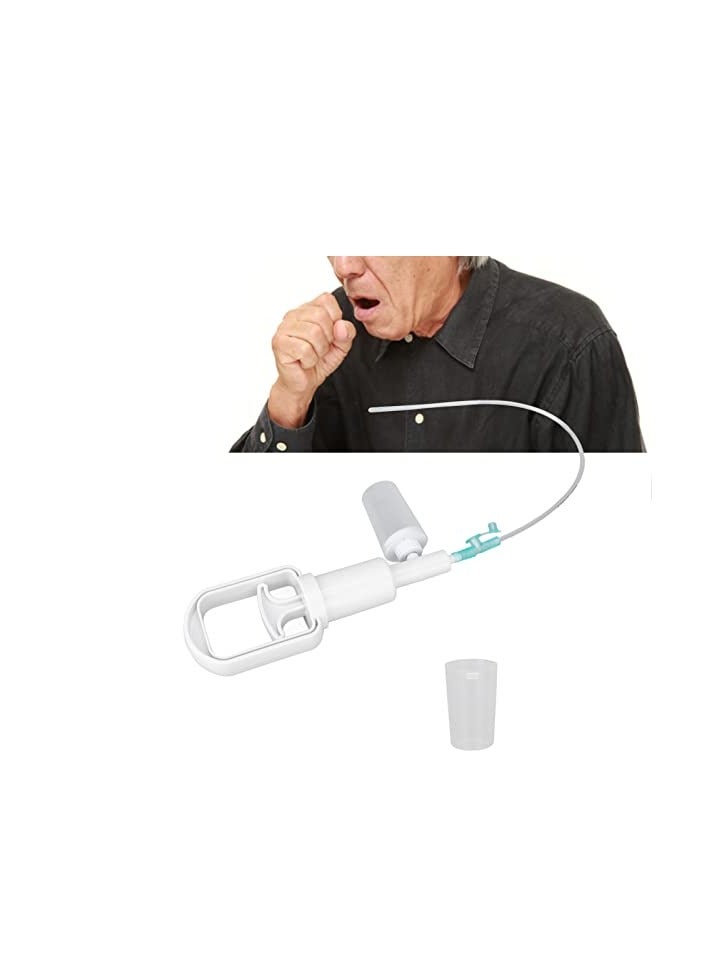 KASTWAVE Mucus Suction Pump, Handheld Transparent Sputum Suction Pump Portable Manual Suction Pump with Disposable Tube, Professional Slurry Suction Pump for Home Care  - Image 5