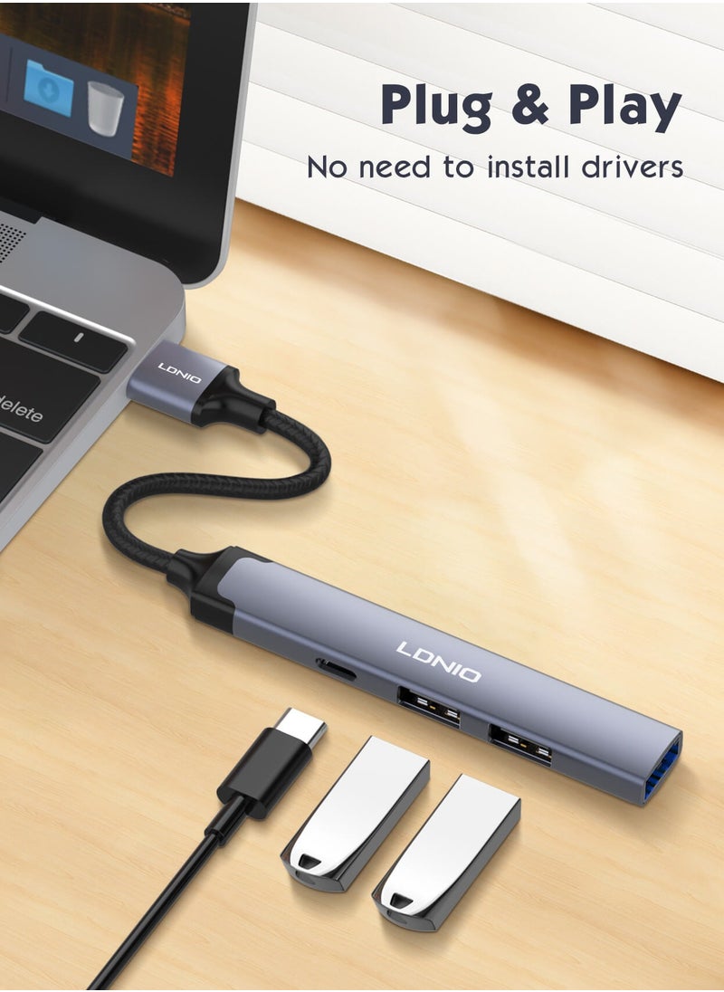 LDNIO 4 in 1 usb dock station Mini Converter Laptop Docking Station 4-in-1 USB Small and Convenient for Carrying  - Image 2
