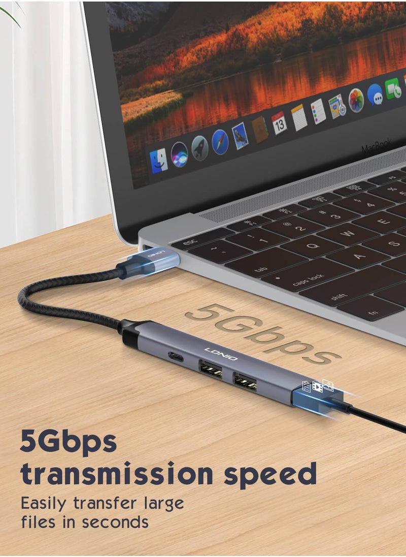 LDNIO 4 in 1 usb dock station Mini Converter Laptop Docking Station 4-in-1 USB Small and Convenient for Carrying  - Image 3