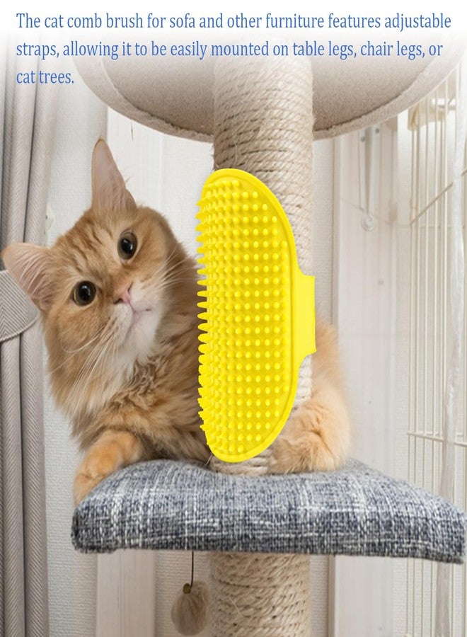 UPIQNG 4 Colors Cat Self Groomer Brush Silicone Combs for Indoor Face Scratcher Adjustable Wall Mounted Corner Massage Comb - Image 4