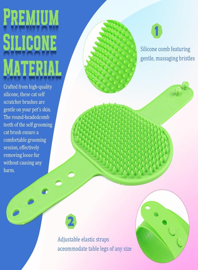 UPIQNG 4 Colors Cat Self Groomer Brush Silicone Combs for Indoor Face Scratcher Adjustable Wall Mounted Corner Massage Comb - Image 3