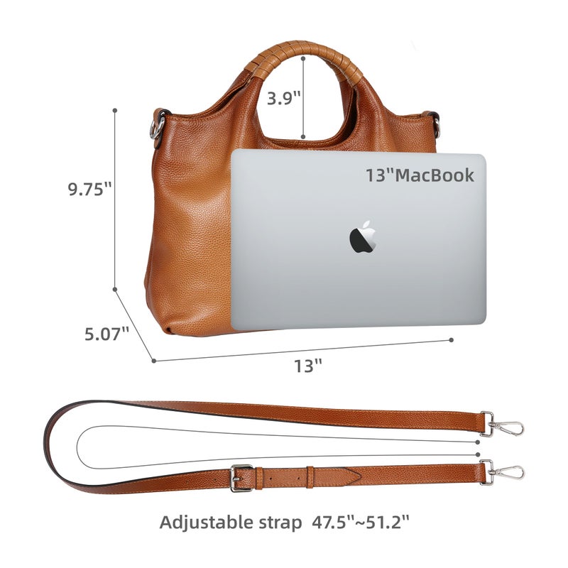 Iswee Satchel Bags for Women Purses and Handbags Shoulder Bag Hobo Crossbody Tote Bags Designer Purse Top Handle Ladies Pocketbook (Sorrel) - Image 4