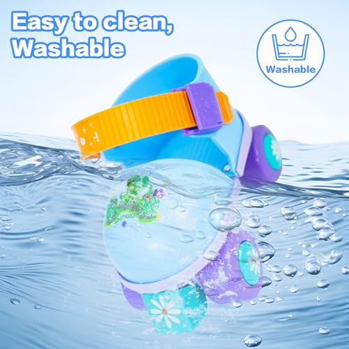 SMOOJOY Toddler Roller Skates for Kids Girls Boys Ages 3-5 Adjustable Quad Skate Shoes for Beginners Blue Rollerskates - Image 3