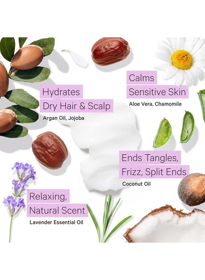 Tree to Tub Moisturizing Conditioner for Dry Hair & Dry Scalp - Hydrating Sulfate Free Argan Oil Conditioner & Vegan Hair Moisturizer for Women & Men w/Organic Coconut Oil, All Natural Lavender - Image 3