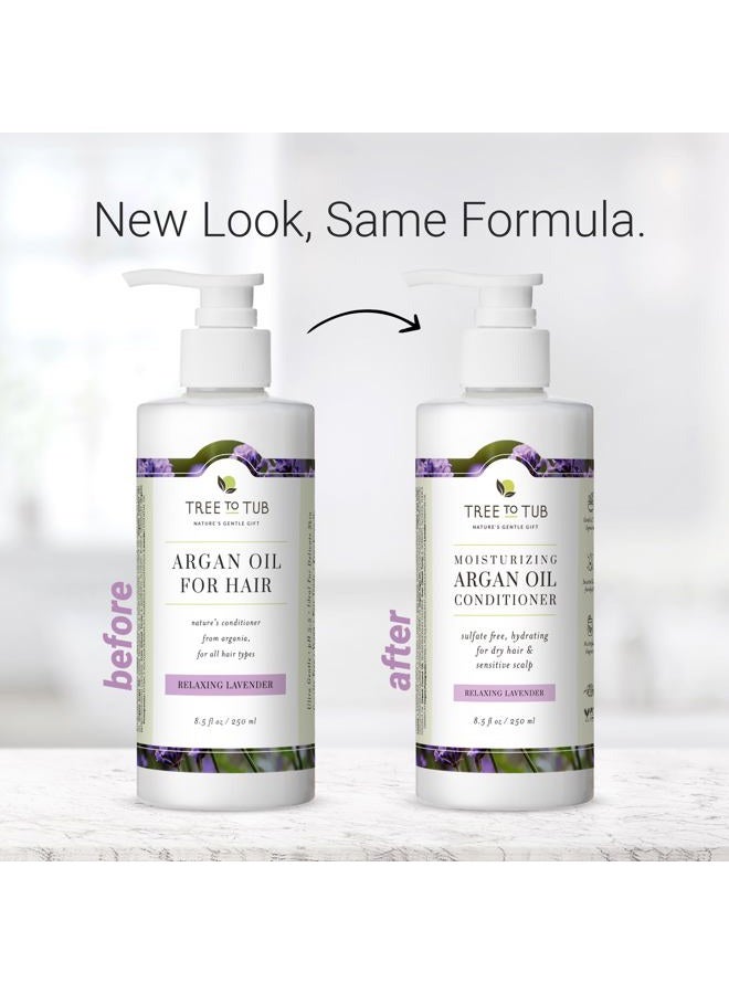 Tree to Tub Moisturizing Conditioner for Dry Hair & Dry Scalp - Hydrating Sulfate Free Argan Oil Conditioner & Vegan Hair Moisturizer for Women & Men w/Organic Coconut Oil, All Natural Lavender - Image 4