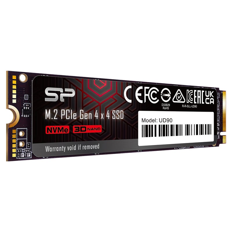 SP Silicon Power سيليكون باور 4 تيرابايت UD90 NVMe 4.0 Gen4 PCIe M.2 SSD R/W تصل إلى 5,000/4,500 ميجابايت/ثانية (SP04KGBP44UD9005) - Image 2