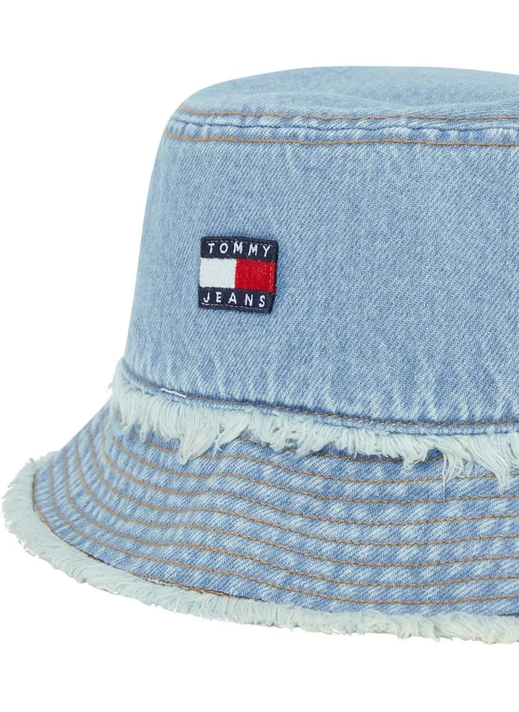 TOMMY JEANS Heritage Logo Denim Bucket Hat
