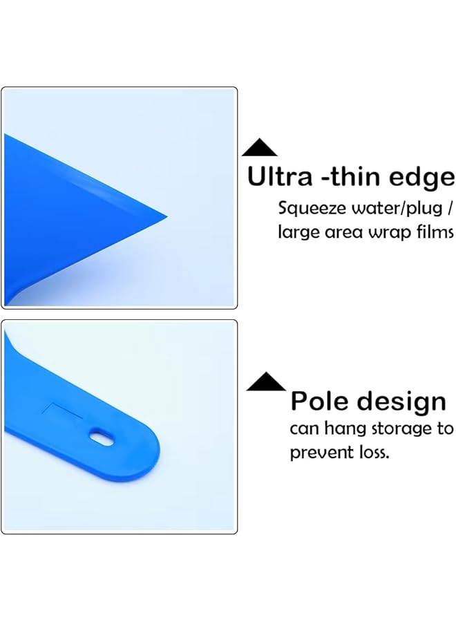 erorex Multipurpose Blue Plastic Scraper Tool For Cooling Film Application Adhesive Removal Ice Cleaning And Surface Maintenance – Durable And Lightweight Hand Tool 1 Pcs - Image 4