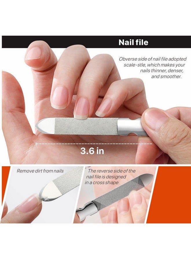 konovo Nail Clippers Set, Ultra Sharp Sturdy Fingernail And Toenail Clipper Cutters With Visibly Tin Case, Large Toenail Clipper(Silver) - Image 5