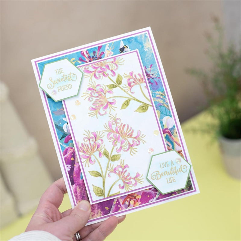Briartw Honey Bee Sentiment Clear Stamps and Metal Cutting Dies Sets for Card Making DIY Scrapbooking Paper Crafts Decoration Album Photo Invitation Card Blessing Card - Image 4