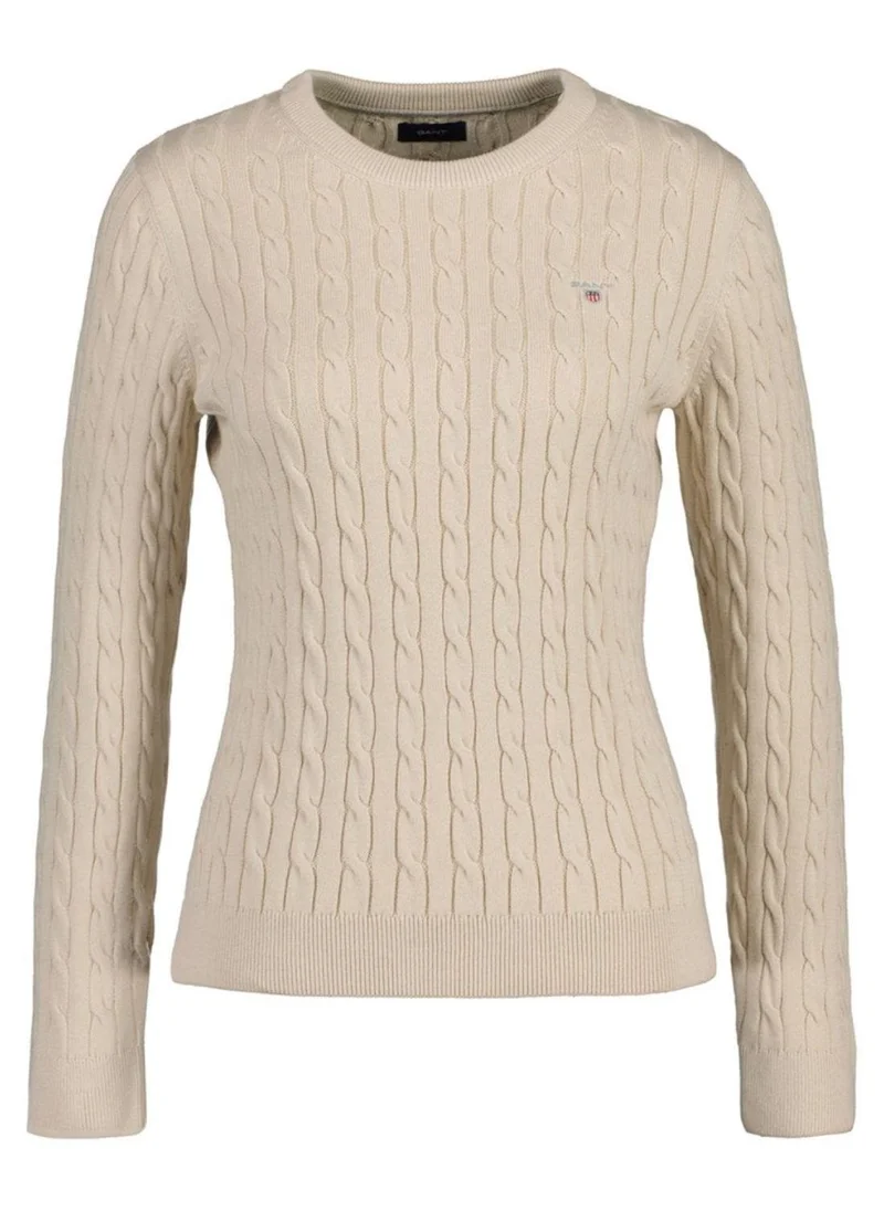 GANT Gant Teen Girls Cotton Cable Crew Neck Sweater