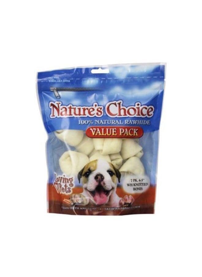 Loving Pets Loving Pet White Knotted Bones - 6-7" 