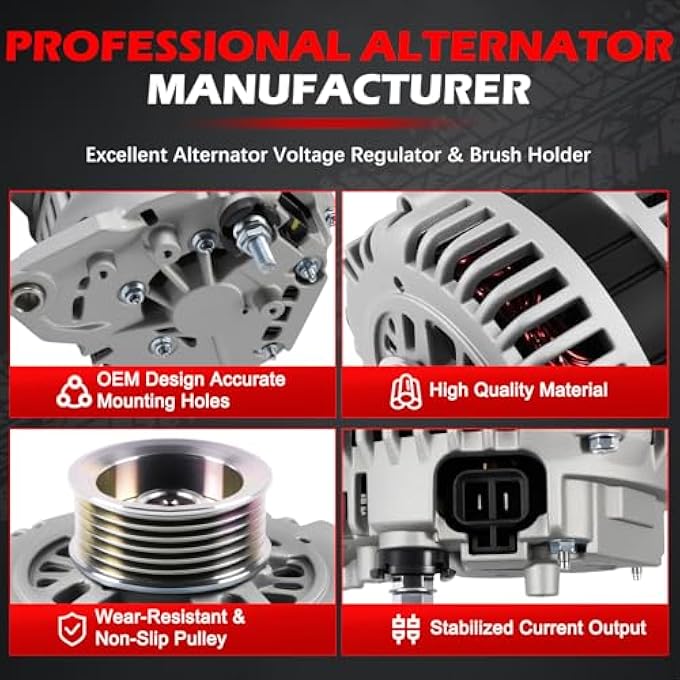 Autodevil 13900 Alternator 12V 110A Fits for QX4 Pathfinder V6 3.5L 2001 2002 Replace OE 231002W400, 90251168, 12286, 139524 - Image 5