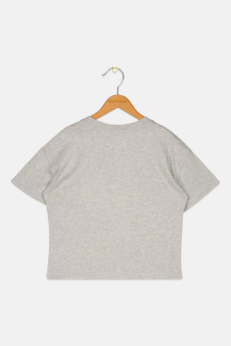 Gap x Disney Kids Girl Short Sleeves Graphic Print T-Shirt, Grey - Image 2