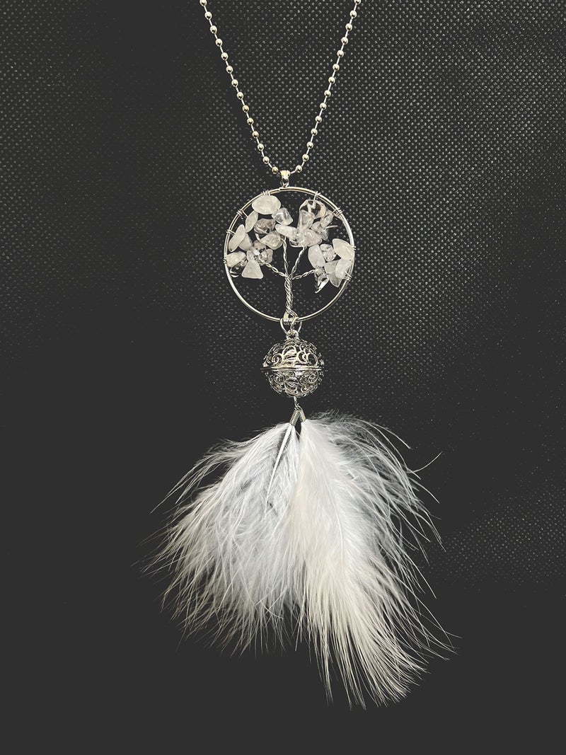 Mirror Accessory with Dream Catcher (White) - Image 1