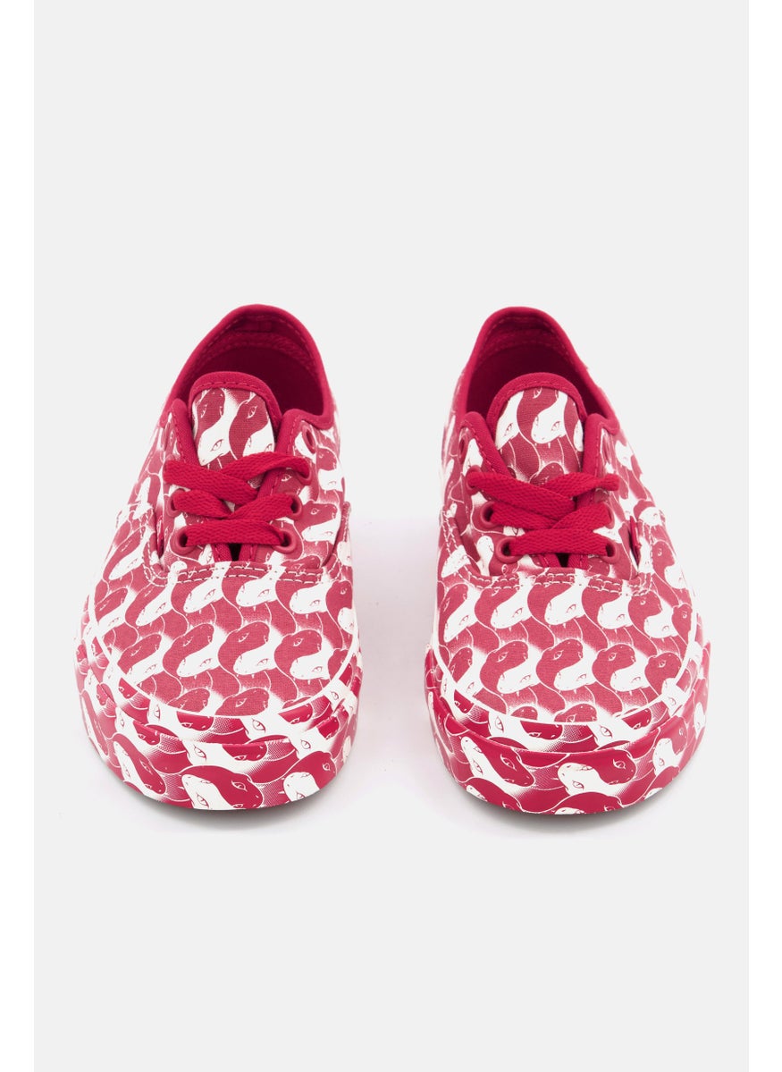 VANS - Women Authentic Lace Up Outdoor Shoes, Red/White - Image 1