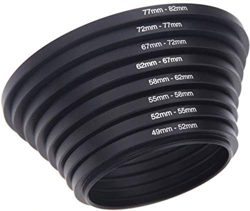 SHOPEE 49mm-82mm Lens Ring,Include 8 Stepping Rings 49mm-52mm, 52mm-55mm, 55mm-58mm, 58mm-62mm, 62mm-67mm, 67mm-72mm, 72mm-77mm,77mm-82mm Stepping Rings Set - Image 4