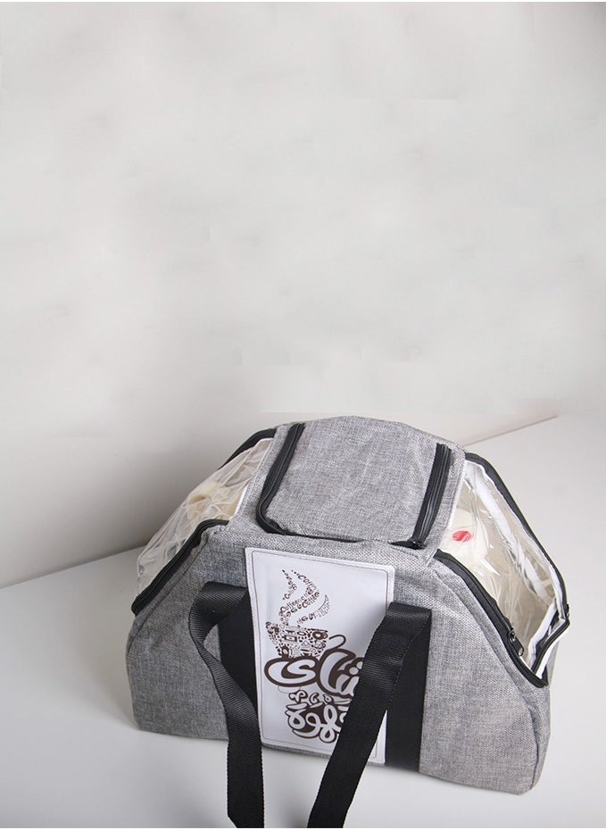 Generic - One-piece brown tea and coffee thermos bag with a modern design for land and outdoor trips - Image 1