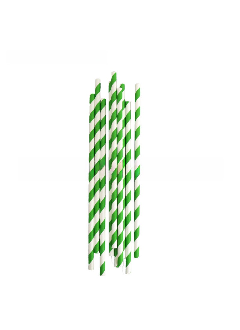 Generic Monster Concert Party Disposable Tableware Set Green stripe paper straw 10PCs 