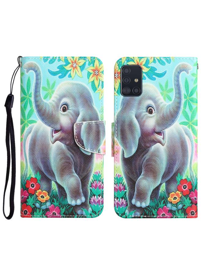 S-TOP Case For Samsung Galaxy A51 Colored Drawing Leather Phone Case - Image 1