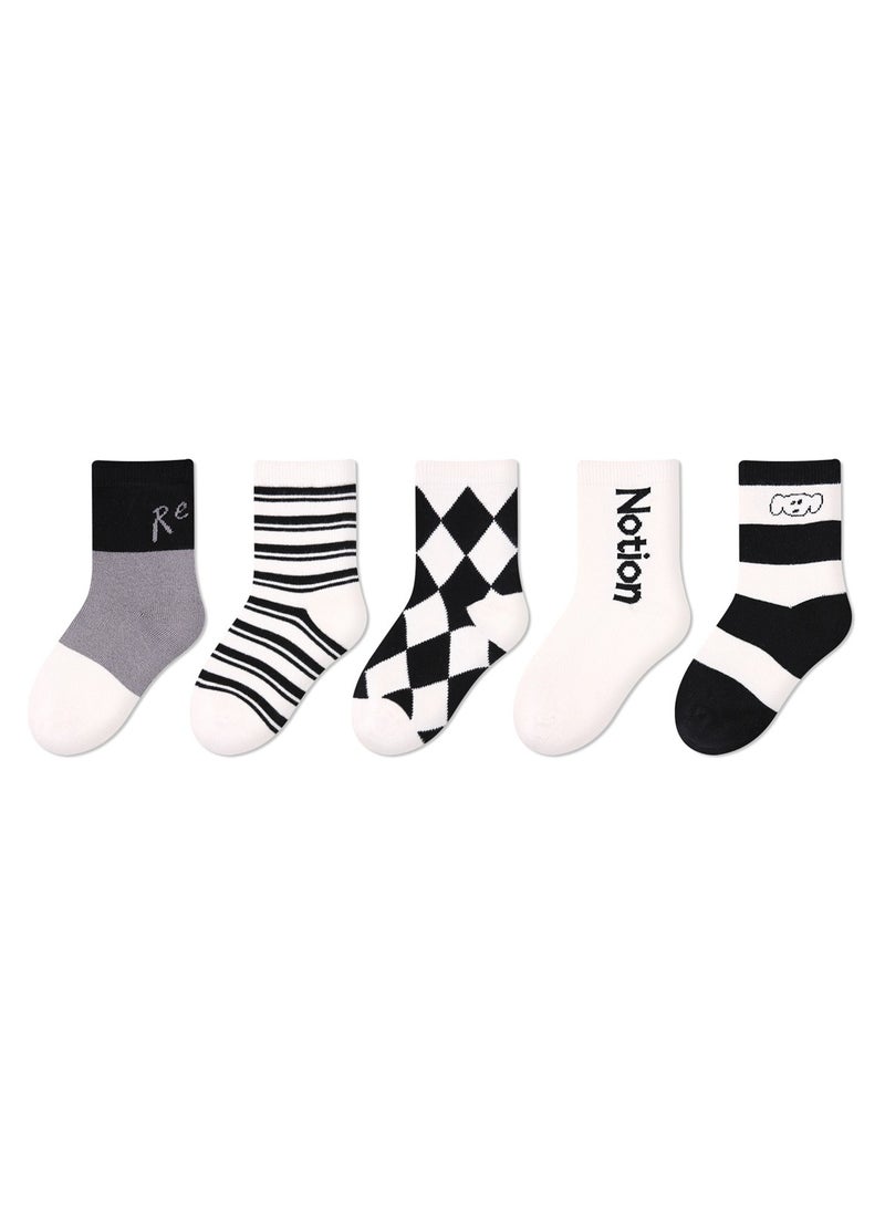 5 pairs of children's socks thin cute cartoon baby socks cotton  - Image 1