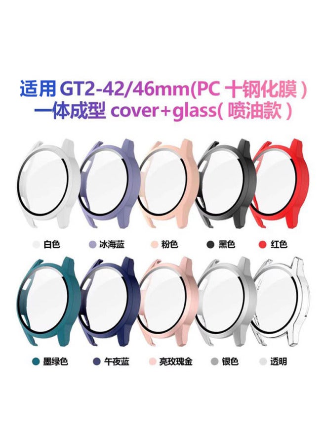 Neutral Huawei Watch Case Suitable For Gt2 46mm Protective Case Pc + Tempered Film Anti-fall Electroplating Shell And Film Integrated Protective Case - Image 2