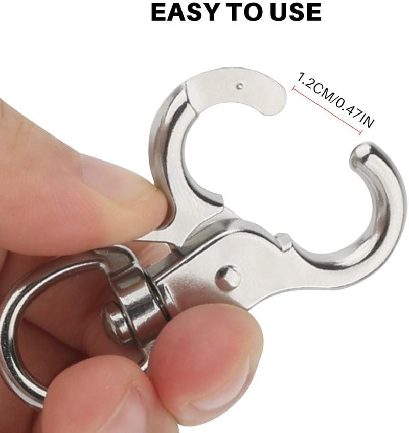 HOSUKKO 15PCS Trigger Snap Hooks,360 Degree Heavy Duty Snaps Swivel Lobster Clasps,Stainless Steel Swivel Claw Clips for Pet Cages,Dog Leash,Camera Straps,Snap Hook Purse - Image 4