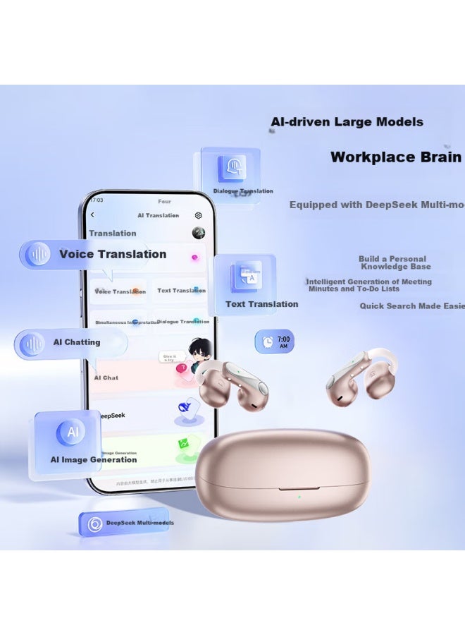 Oksj clip-on Bluetooth Earphones Bone Conduction Concept Wireless Open-ear Running Sports Earphones With Noise Reduction For Huawei, Xiaomi, Apple - Image 2