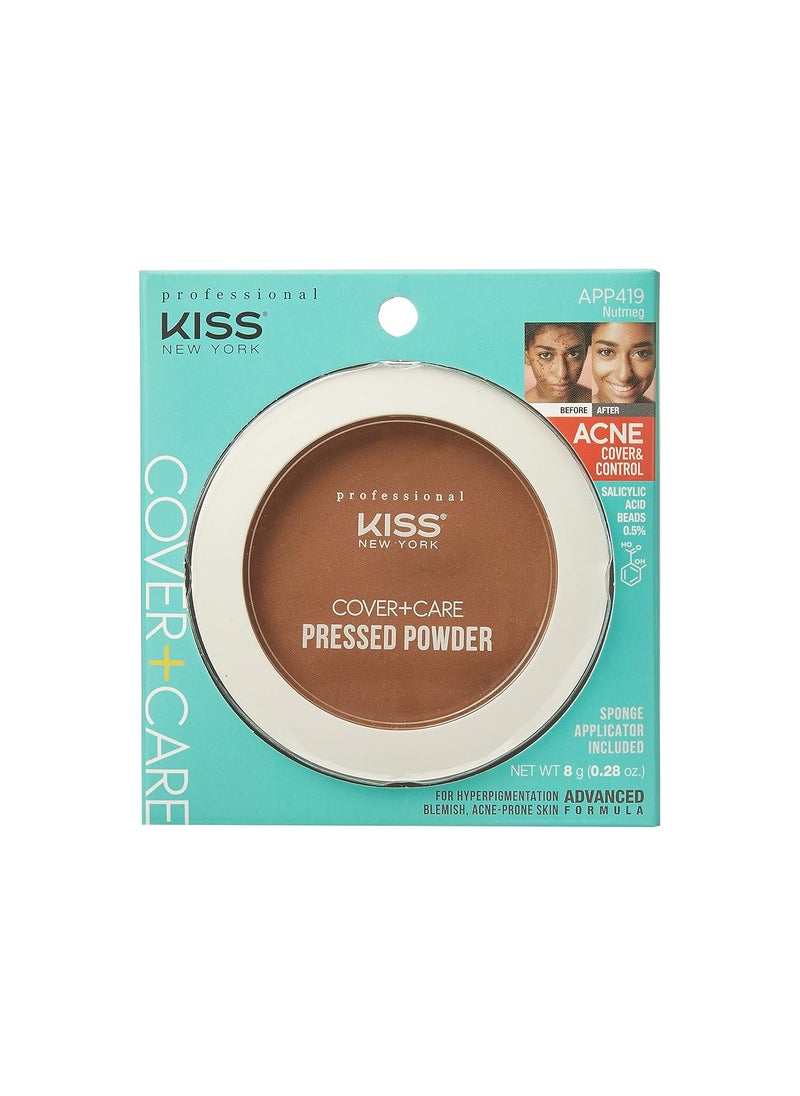 kiss new york - KISS Cover and Care Acne Control Pressed Powder APP419 Nutmeg - Image 1