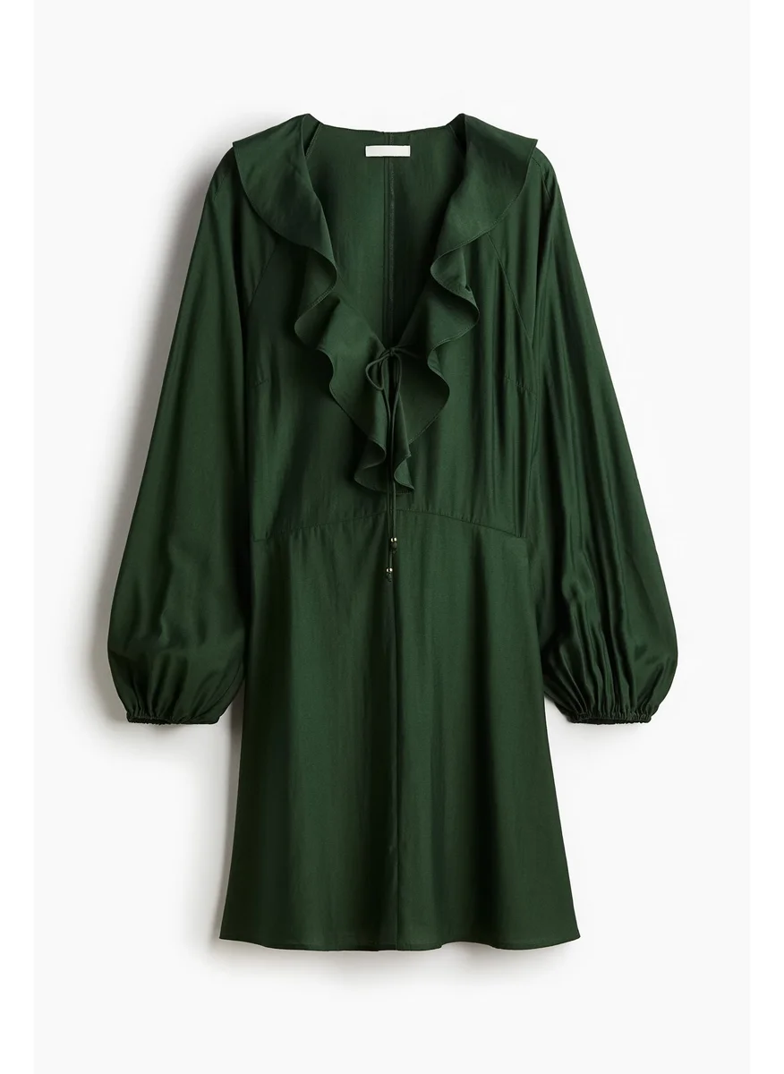 اتش اند ام Flounce-Trimmed Dress