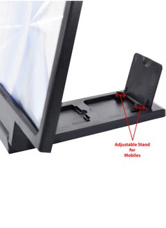 Generic 3D Screen Magnifier HD Video Foldable Stand For LG Mobile Phone Black  - Image 4