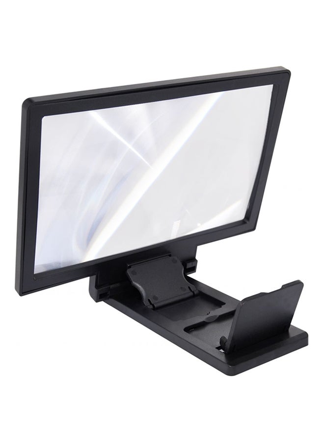 3D Screen Magnifier HD Video Foldable Stand For LG Mobile Phone Black  - Image 3