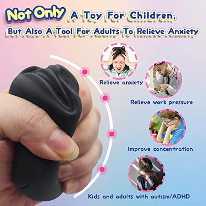 Moinin AWANGLUO Squishy Fidget Sensory Stress Human face Toys for Adults Teens Kids,Decompression Anxiety Relief Toy,Funny Gift for Birthday,Christmas,Stocking Stuffer Gift (Happy, White) - Image 5
