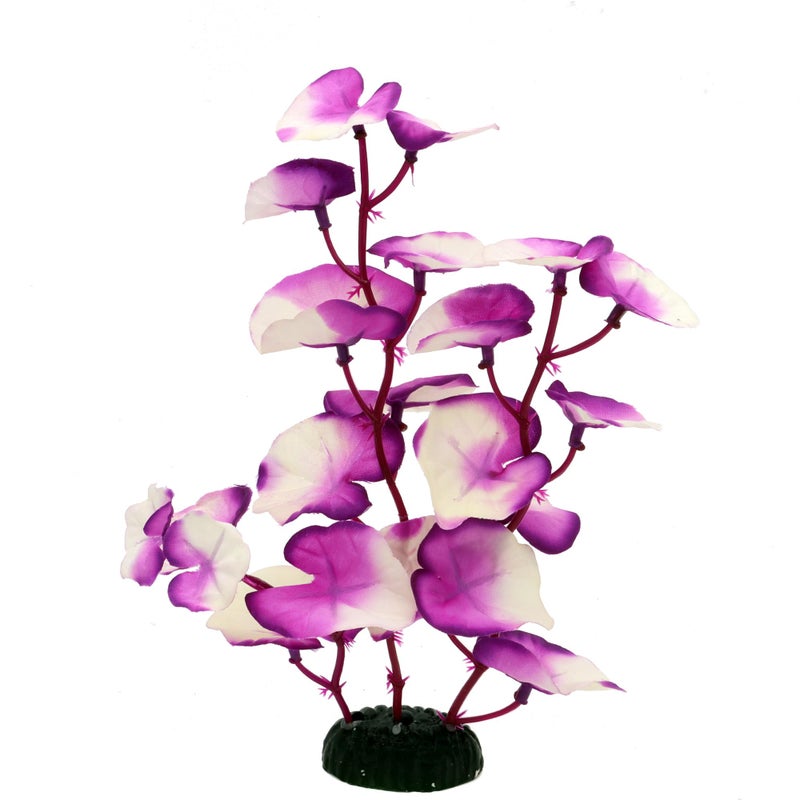 DVHEY Silk Aquarium Plants for Betta Fish Tank, 2 Pcs 8 Inch Small Silk Aquarium Plant Aquatic Water Grass Decoration,Purple-White - Image 3