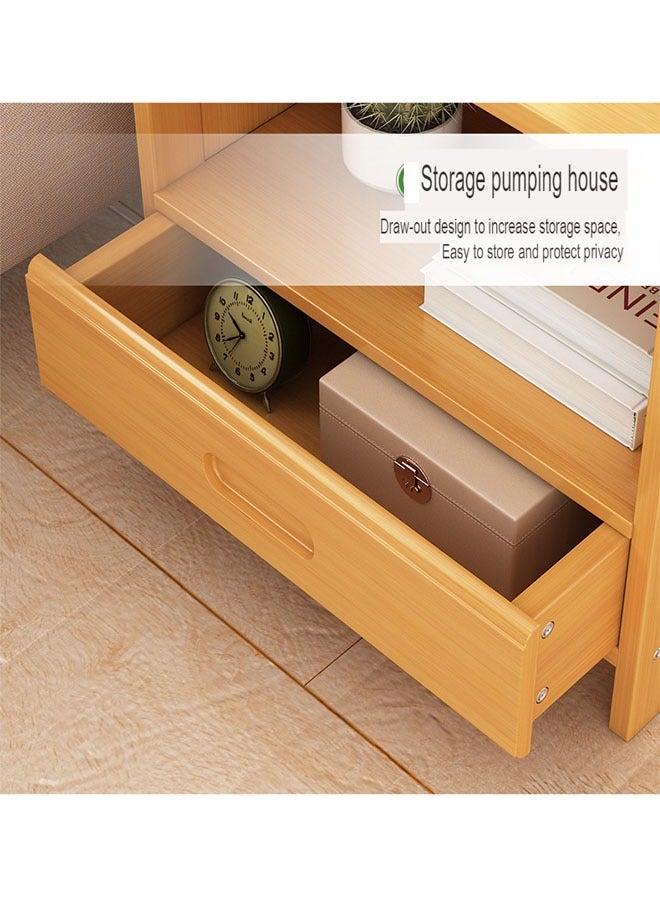 KLNAMAEAAN Multifunctional Modern Solid Wood Bedside Table with Large Coat Rack  - Image 3