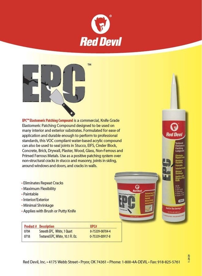ريد ديفيل مركب رقعة مطاطية من نوع Red Devil 0718 EPC، 10.1 أونصة. - Image 2
